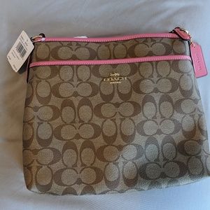 Coach Signature Zip File Crossbody Bag
